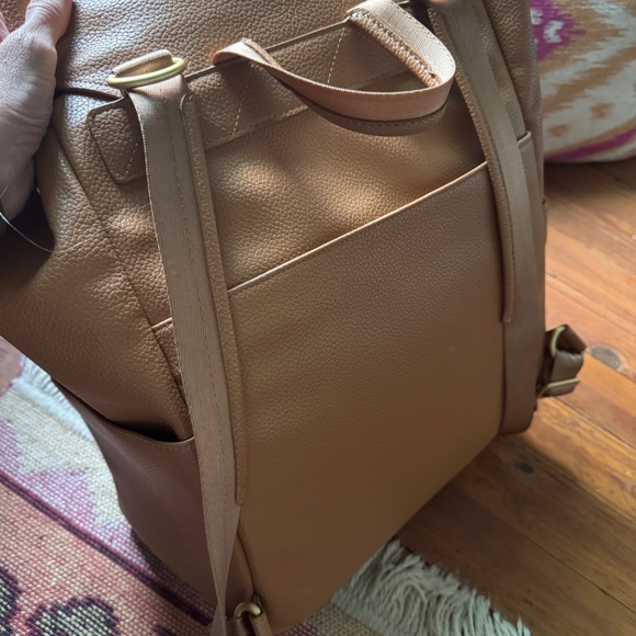 Freshly Picked Brown Leather Diaper Bag Backpack - Picture 3 of 3